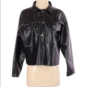 Zara faux leather jacket
